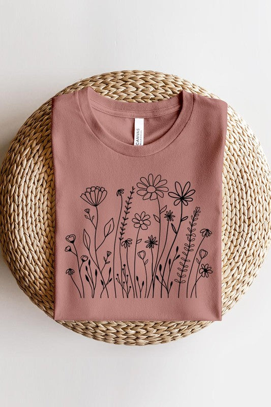 Styletrendy Wildflower Flower Meadow Graphic T Shirts