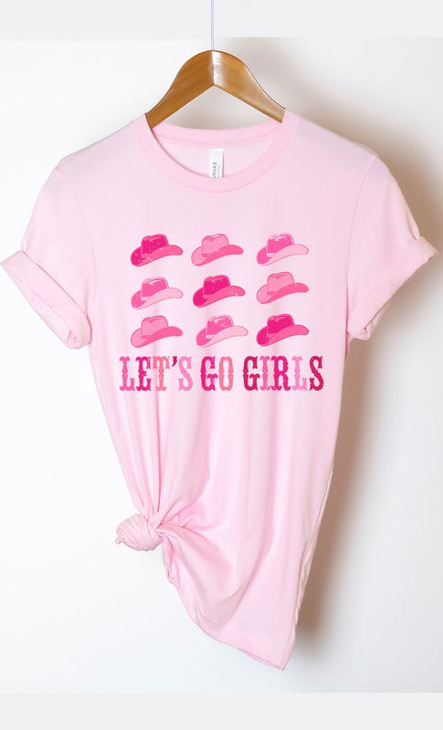 Styletrendy Lets Go Girls Cowgirl Hat Graphic Tee PLUS